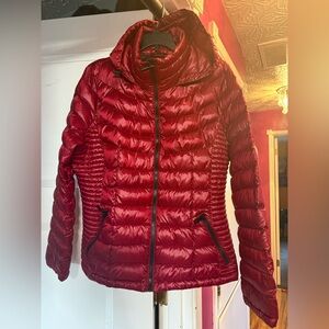Calvin Klein Cherry Red Puffer Jacket